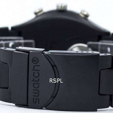Swatch Irony negro revestido reloj Unisex de cuarzo Chorongraph YCB4019AG