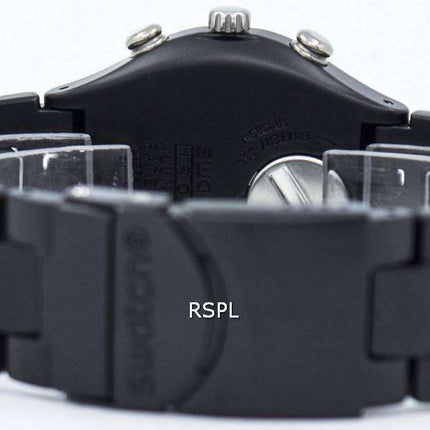 Swatch Irony negro revestido reloj Unisex de cuarzo Chorongraph YCB4019AG