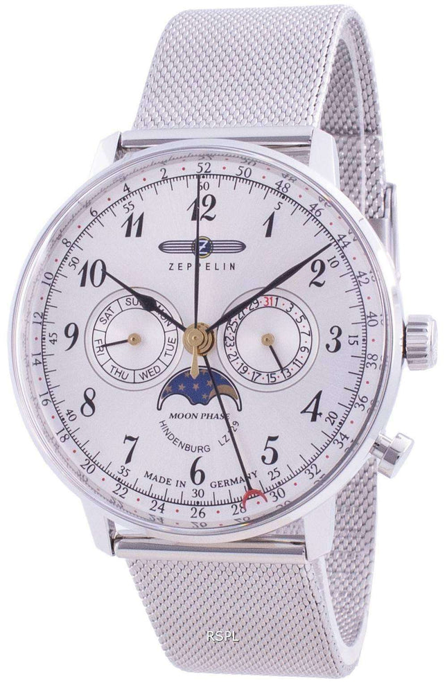 Reloj de hombre Zeppelin Hindenburg Z7036M1 Quartz Moon Phase