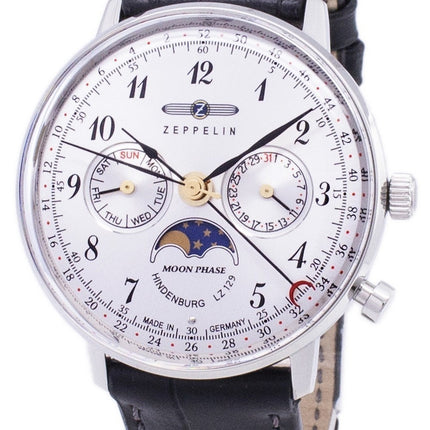 Reloj Zeppelin LZ 129 Hindenburg para hombre, fabricado en Alemania, 7037-1, 70371, reacondicionado