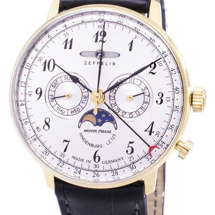 Reloj Zeppelin LZ 129 Hindenburg para hombre, fabricado en Alemania, 7038-1 70381.