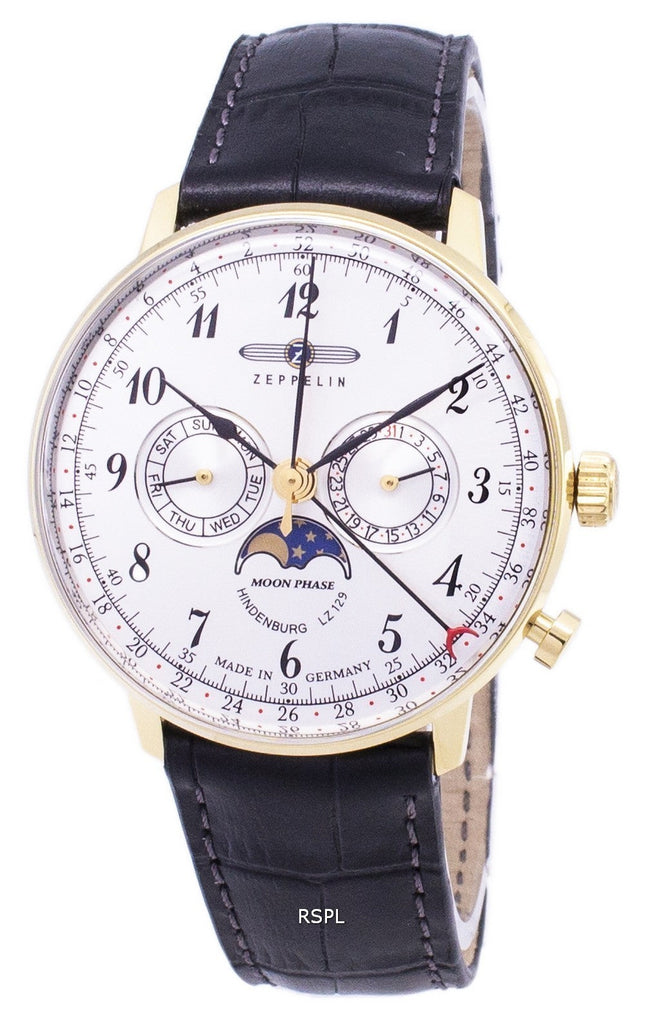 Reloj Zeppelin LZ 129 Hindenburg para hombre, fabricado en Alemania, 7038-1 70381.