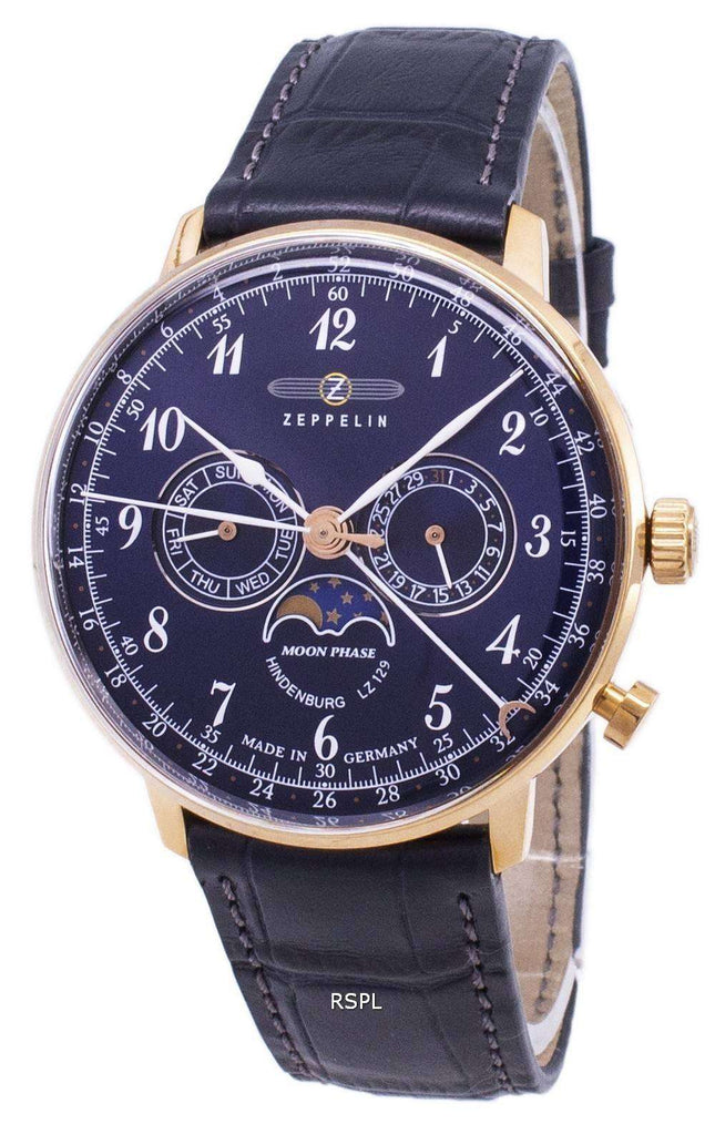 Reloj Zeppelin LZ 129 Hindenburg para hombre, fabricado en Alemania, 7038-3, 70383.