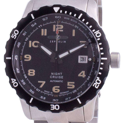 Zeppelin Night Cruise Black Dial Automatic 7264M-5 7264M5 200M Reloj para hombre