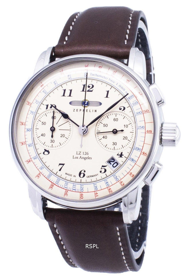 Serie de Zeppelin LZ126 7614-5 Alemania 76145 hecho Watch de Men