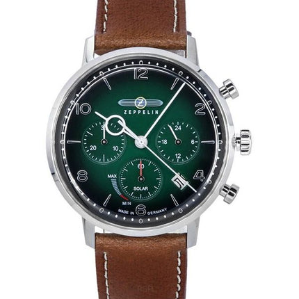 Zeppelin LZ129 Hindenburg Cronógrafo Biogranulado verde oscuro Dial Solar 80864N Watch de Men es