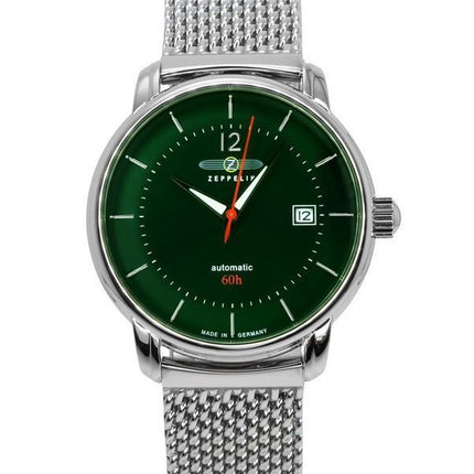 Zeppelin LZ120 Bodensee Reloj automático para hombre con esfera verde y acero inoxidable 8160M4