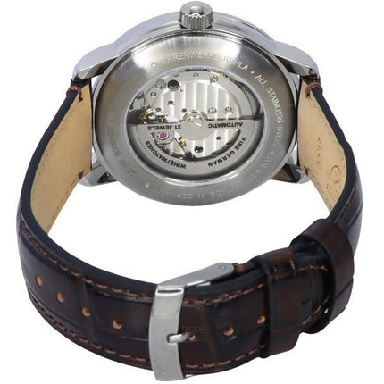 Zeppelin LZ 120 Bodensee Correa de cuero Corazón abierto Esfera verde Reloj automático para hombre 81664