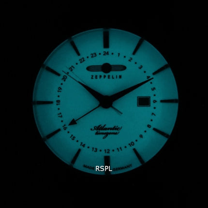 Zeppelin Atlantic Beige Dial Correa de cuero Cuarzo 8442-5 84425 Watch de Men es