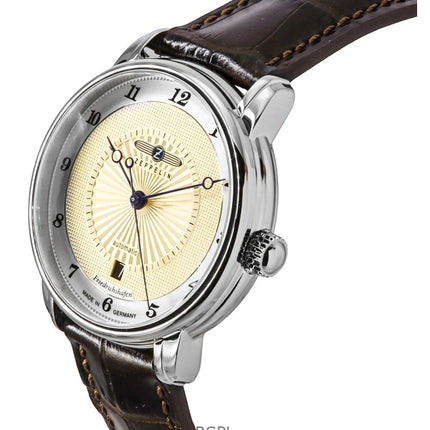 Reloj Zeppelin Friedrichshafen 85565 automático para hombre con correa de piel y esfera dorada