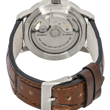 Reloj Zeppelin Friedrichshafen con correa de piel, esfera verde y corazón abierto, automático, 85672, para mujer