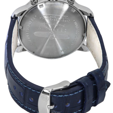 Reloj Zeppelin Friedrichshafen Cronógrafo Correa de piel Esfera azul Cuarzo 85843 para hombre