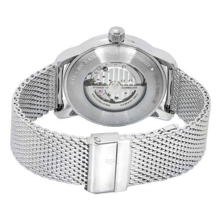 Zeppelin New Captain',s Line Reloj automático para hombre con esfera esqueleto azul de acero inoxidable 8664M3