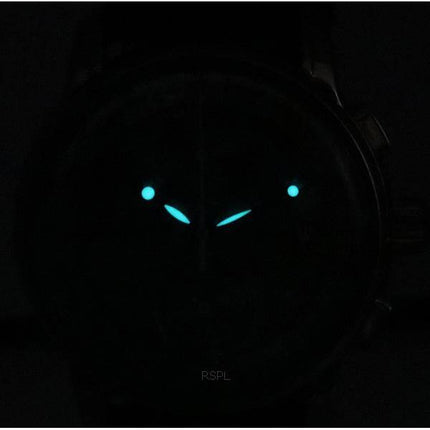 Zeppelin 100 Jahre Cronógrafo Correa de cuero Azul hielo Dial Cuarzo 86704 Reloj para hombre