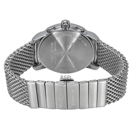 Reloj Zeppelin 100 Jahre Ed 1 cronógrafo esfera azul hielo cuarzo 8670M4 para hombre