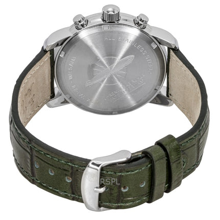 Reloj Zeppelin LZ 14 Marine Cronógrafo con correa de piel y esfera verde de cuarzo 88884 para hombre
