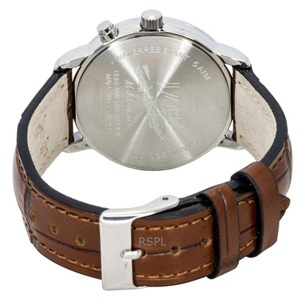 Reloj Zeppelin Mediterranee Moonphase para hombre, con correa de piel, esfera color champán y movimiento de cuarzo (modelo 96375).