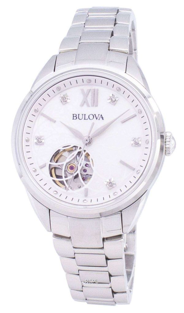 Reloj Bulova autom√°tico 96 P 181 diamante Acentos Femenil