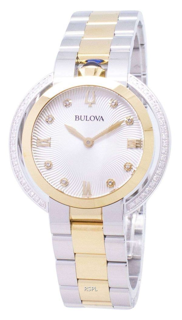 Reloj Bulova Rubaiyat 98R246 diamante acentos de cuarzo de las mujeres