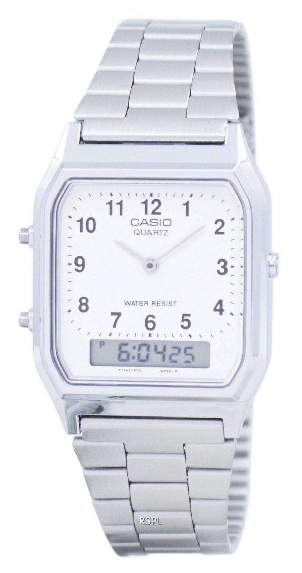 Casio Vintage hora Dual anal√≥gico cuarzo Digital AQ-230A-7BMQ AQ230A-7BMQ Watch de Men