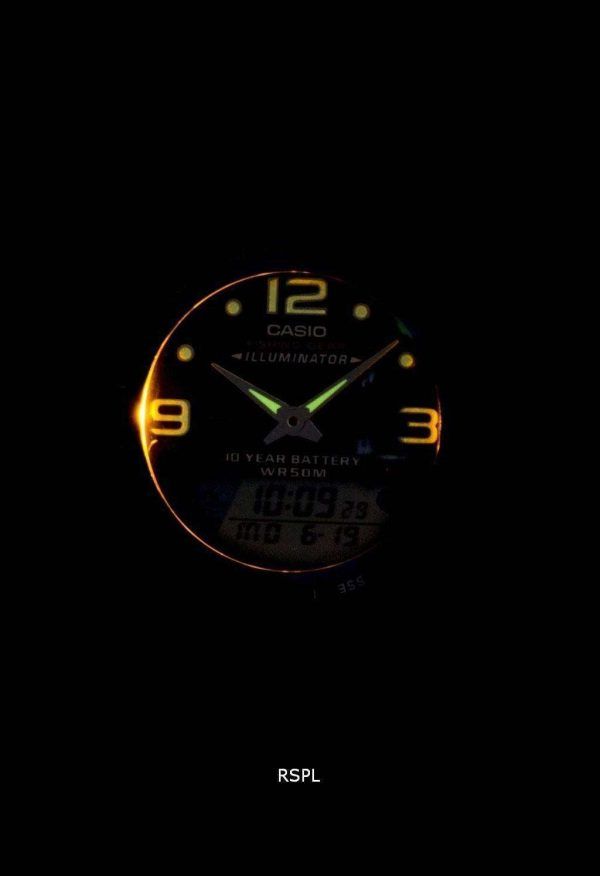 Casio análogo Digital Out Gear pesca iluminador AW-82-1AVDF AW-82-1AV reloj de hombres