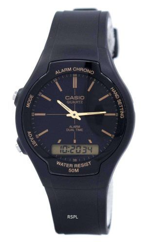 Reloj Casio alarma cron√≥grafo doble tiempo cuarzo AW-90H-9EVDF AW90H-9EVDF de los hombres