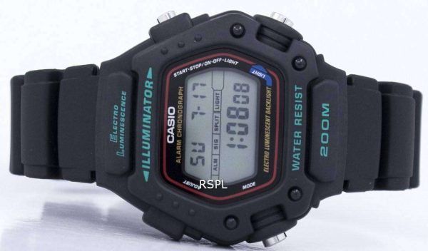 Reloj Casio Digital Classic alarma cronógrafo WR200M DW-290-1V DW-290-1 de los hombres