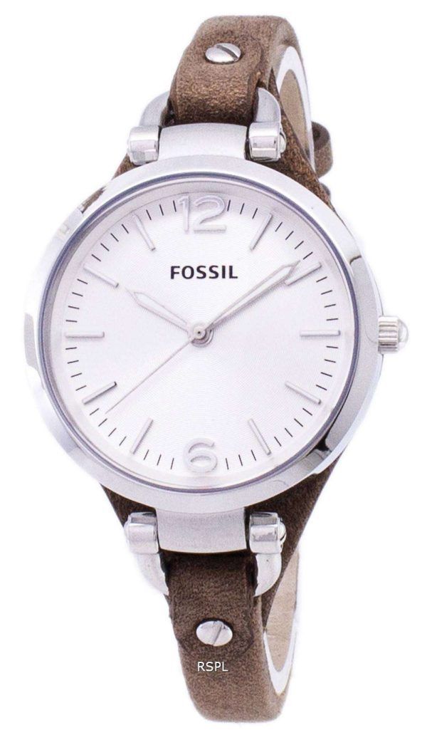 Fósiles Georgia Silver Dial ES3060 reloj de mujeres