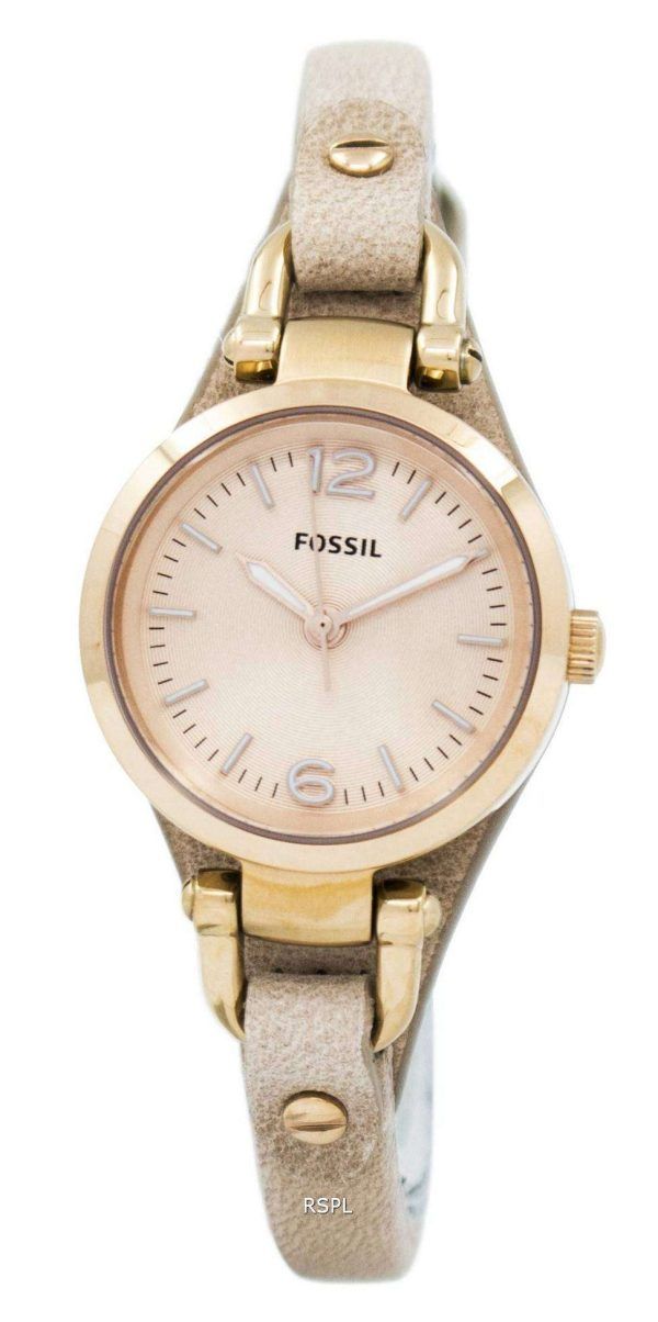 Fósiles Mini Georgia Rose Dial cuero Arena correa ES3262 reloj de mujeres