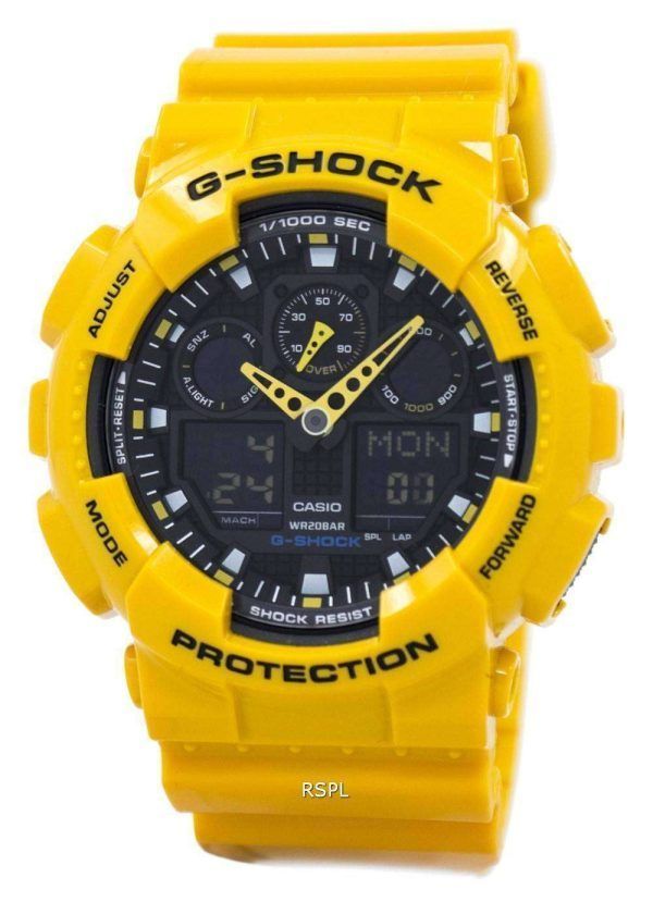 Casio G-Shock GA-100A-9ADR GA-100A-9A GA-100A-9 velocidad indicador alarma reloj