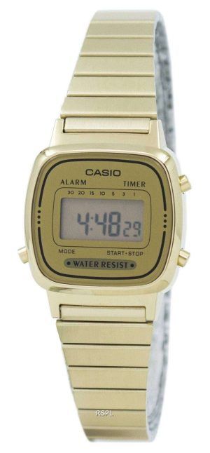 Reloj Casio Digital acero inoxidable alarma temporizador LA670WGA-9DF LA670WGA-9 de las mujeres