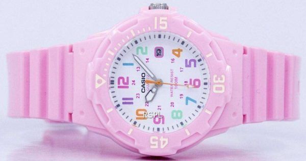 Reloj Casio rosa resina correa LRW-200H-4B2VDF LRW-200H-4B2V de las mujeres