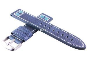 Correa de cuero de marca relación azul 20mm para SKX007 SKX009, SKX011, SRP497, SRP641