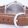 Reloj Casio cuarzo Dial de plata marrón cuero MTP-1095E-7BDF MTP-1095E-7B de los hombres