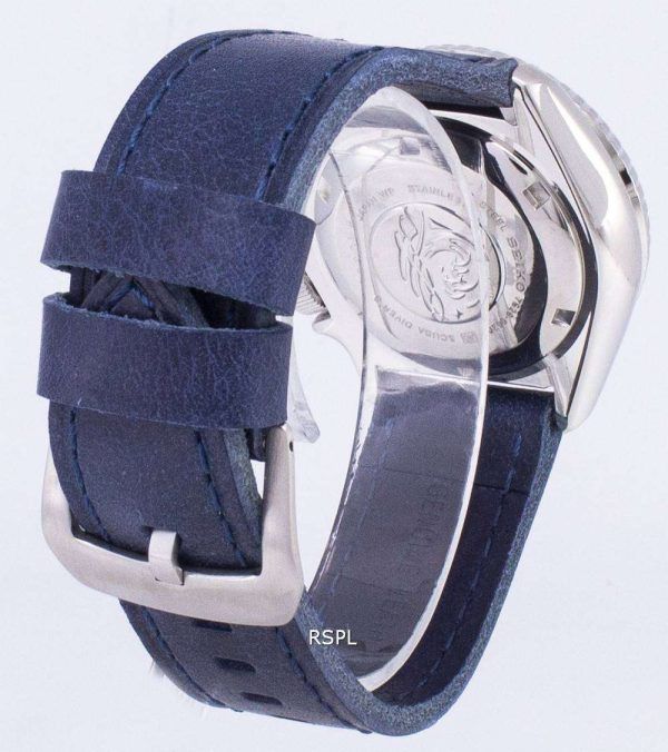 Reloj 200M cuero azul oscuro Varonil de correa de Seiko autom√°tico SKX011J1-LS13 Diver