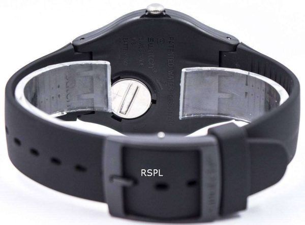 Reloj Unisex Swatch originales rebelde negro cuarzo suizo SUOB702