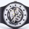 Reloj Unisex Swatch originales Glam plata cuarzo suizo SUOZ147