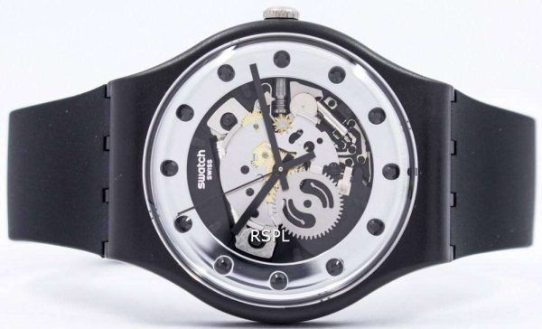 Reloj Unisex Swatch originales Glam plata cuarzo suizo SUOZ147