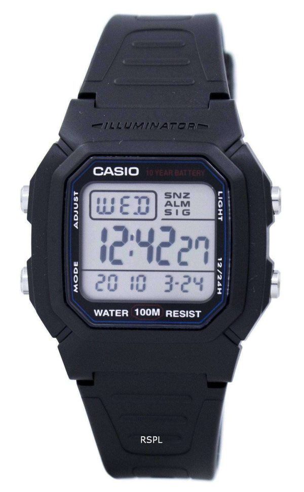 Reloj Casio Digital Classic iluminador W-800H-1AVDF W-800H-1AV hombre