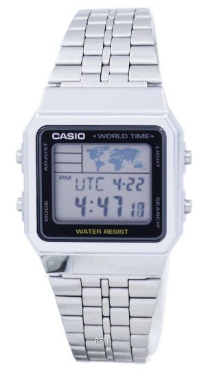Casio alarma mundial tiempo Digital A500WA-1DF reloj de Men