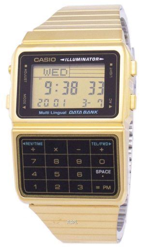 Reloj Casio Digital acero inoxidable Banco de datos multilingüe DBC-611 G-1DF DBC-611 G-1 de los hombres