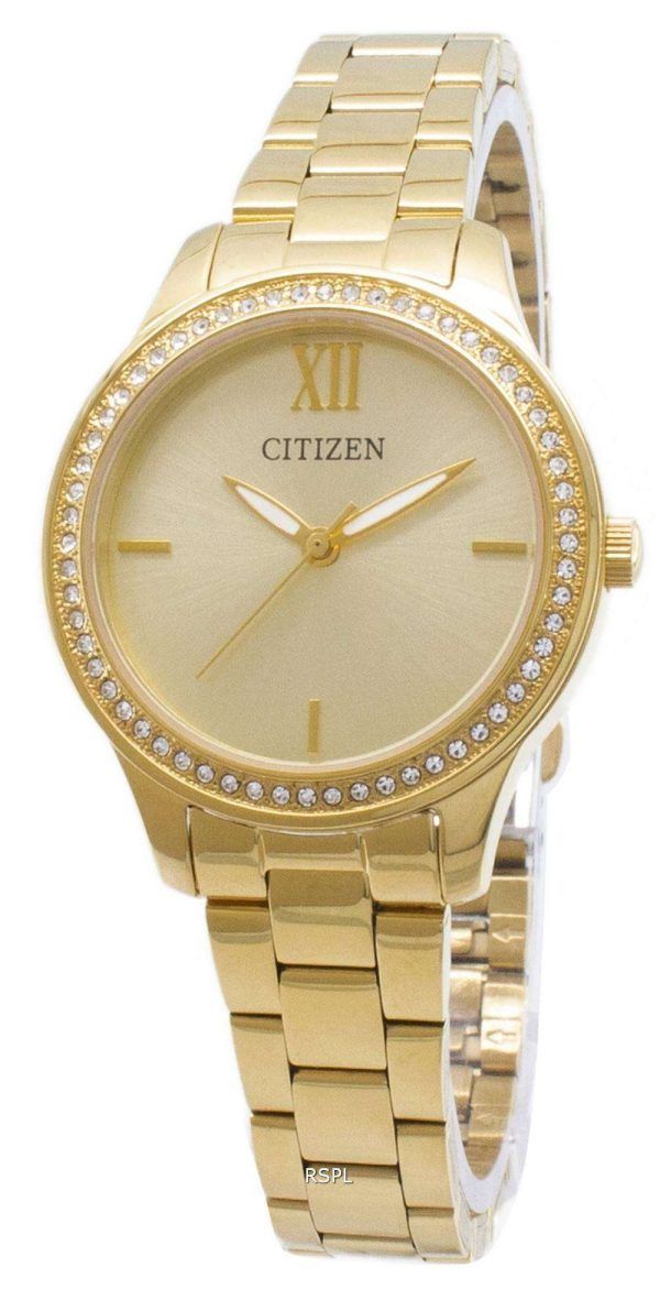 Análogo de cuarzo EL3082 - 55P ciudadano Diamond Accent Relojes de mujer