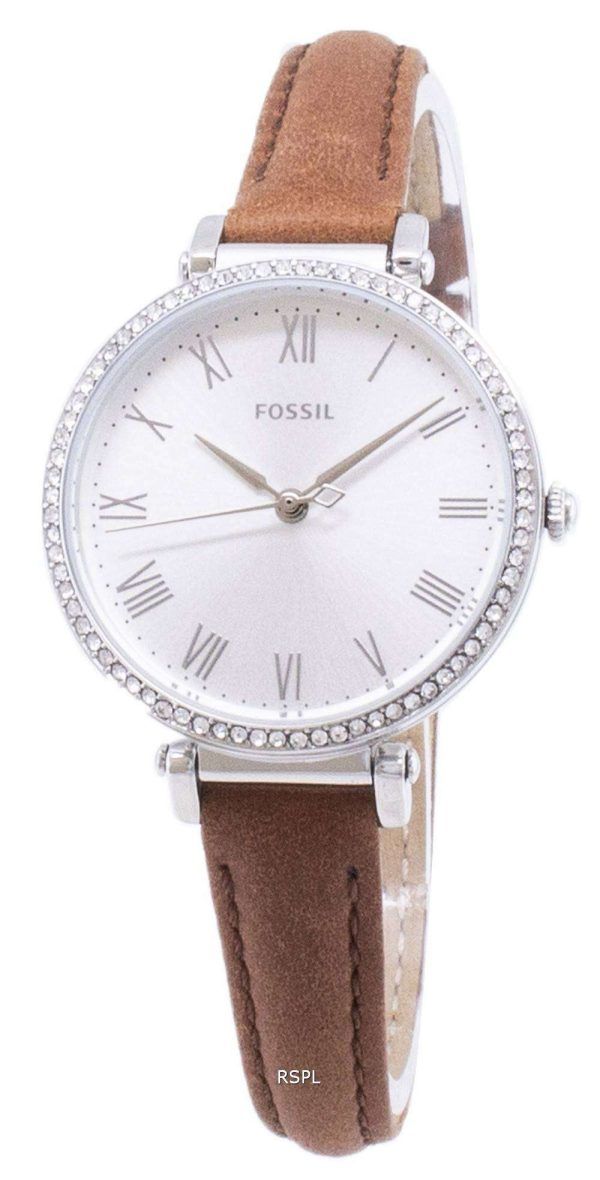 Fósiles Kinsey ES4446 diamante Acentos cuarzo reloj de mujer