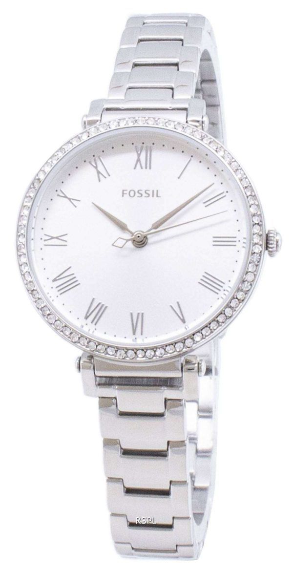 Fósiles Kinsey ES4448 diamante Acentos cuarzo reloj de mujer