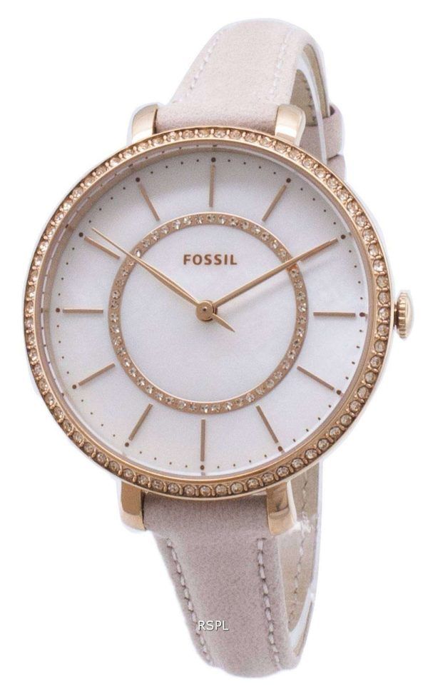 Fósiles Jocelyn ES4455 diamante Acentos cuarzo reloj de mujer