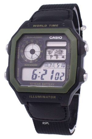 Casio Youth series digital World Time AE-1200WHB-1BVDF AE-1200WHB-1BV reloj de caballero