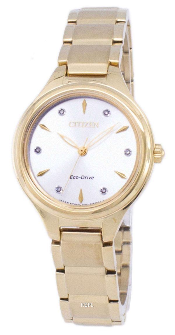 Ciudadano Corso Eco-Drive diamantes Acentos FE2102-55A reloj de mujer