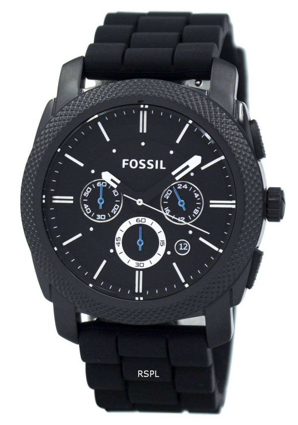Fossil Machine Chronograph pulsera de silicona negra FS4487 reloj de caballero