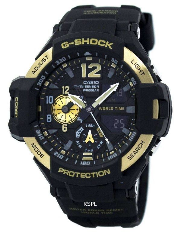 Casio G-Shock GRAVITYMASTER Twin sensor World Time GA-1100-9G GA1100-9G reloj de caballero