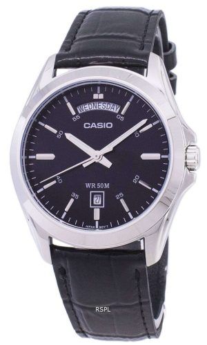 Casio Analog Black dial MTP-1370L-1AVDF MTP-1370L-1AV reloj de caballero